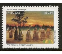C2618 ANO DO BRASIL NA FRANÇA - ARTE INDÍGENA 2005 - 10.708 M