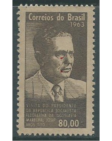 C497 VISITA DO MARECHAL JOSIP BROZ TITO PRESIDENTE DA IUGOSLÁVIA 1963  MINT 11.981