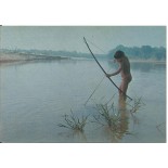 Téve - Garoto Camaiurá Pescando no Rio Koluene - Reserva do Xingu 12.233