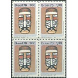 1976 Quadra C928 Preservação da Cultua Indígena  - Máscara  Bakairi - MT  Mint  12.248