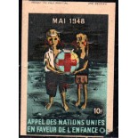 Cinderela França - Cruz Vermelha maio de 1948 - 14.356 RARIDADE OBS: Defeito no canto direito e no verso deste canto