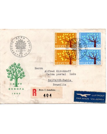 Suíça 17.9.1962 Circulado para Salvador - Bahia 16.510