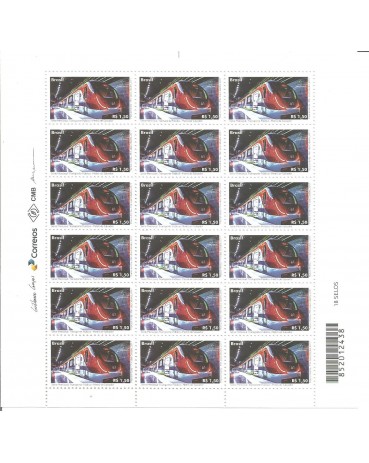 2017 Minifolha Série Mercosul Transportes Público - Metrô de Salvador 17.199 2LP