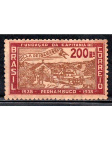 C086/1935 4° Centenário da Capitania de Pernambuco 18.611 novo com goma
