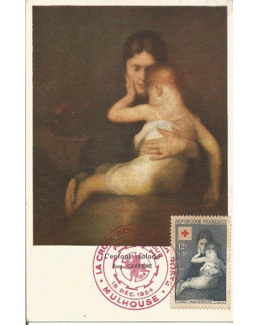 França 8.12.1954 Máximo Postal - raridade 18.850