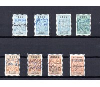 0018 Portugal Selos fiscais usados, valores diferentes 19.947