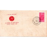 1965 FDC001-1965 Oitava Bienal de São Paulo, Set a Nov de 1965, manchas escuras,22.512