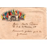 1946 Envelope da Mostra Filatélica Panamericana , circulado sem selo,22.628