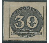 C180 Centenário do selo Brasileiro 1843 Novo 1866