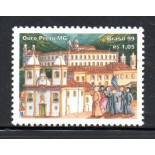 C2198 Destacado do bloco 111 Patrimônio da Humanidade, Ouro Preto  23.427 Mint