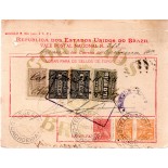 Vale Postal Nº273 emitido por Cachoeira-Bahia no dia 23.11.1933 - 24.330 cortes  nos cantos