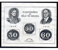 1943 B7 1º Centenário do selo no Brasil 24.405 