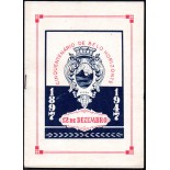 1947 Folhinha/Folder Particular Cinquentenário de Belo Horizonte, Selo interno  24.631 Peça difícil