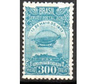 A019 Aeronáutica Dirigível de Augusto Severo 24.706 M, sem goma 