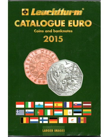 Alemanha 2015 Catálogo Euro Alemão Leuchtturm 2015 - Sem uso, apenas um canto da capa apresenta uma mini-dobra 24.801 Frete grátis