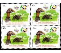 2006 - 1611 Angola 45 kwanzas Lubrapex 2006 (30.10. a 05/11) Rio de Janeiro, X Ano do X Aniversário da comunidade de Países de Língua Portuguesa (Galinha do Mato-Capota ou Saqué) 25.213 M