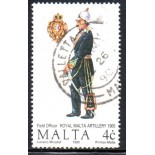 Malta 1990 Artilheiro 25.232 Carimbado 