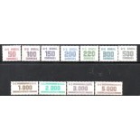 R633/643 Tipo Cifras, Série Completa 25.390 Mint