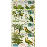 LFC001 4 Reproduções de Máximos Postais Fauna "Papagaios"