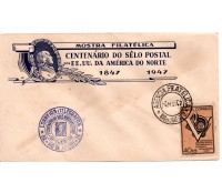 1947 Mostra Filatélica Centenário do Selo Postal dos E.U.A. 25.863 Pontos Escuros