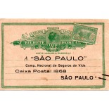 1921 Bilhete Postal BP-81 "Cabeça da Liberdade"  Com um selo 26.027