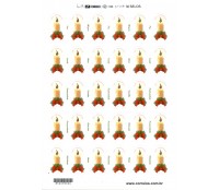 2011 C3138  Velas, Folha com 30 selos 26.105 Novos, Furo de gramepador na aba e minúsculas manchas
