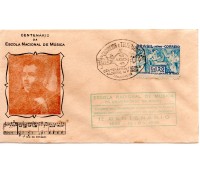 1948 Fdc 1º dia de Emissão Centenário da Escola nacional de Música 27.102 Dificílimo