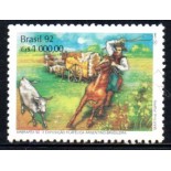 C1783 Arbrapex 92 Costumes Gaúchos 27.245 Mint DESTACADO DO BLOCO 90