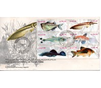 Fdc 458/1988 Divulgação da Piscícultura e Aquariofilia - Peixes Brasileiros de Agua - Doce  27.267 O carimbo poderá ser outro, se preferir faça consulta