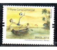 C3352 A Arte do Futebol Brasileira "Manaus" 27.565 Mint SEM MOLDURA E FIXA NO PROTETOR