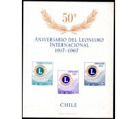 1967 Chile Cinquentenário do Leonismo Internacional 27.711 Mint