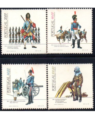 1985 Portugal Uniformes Militares Portugueses. Exercito 27.844  Novo com goma