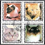 República Guiné Equatorial 1976 Bloco 28.033 Carimbado Sem uso, leve dobra