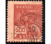 R317 Mercúrio e Globo - Castanho (311) 28.094 Deslocamento na Esquerda, carimbo de São Félix - Bahia