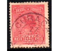 R158 Alegorias Republicanas e Instrução 100 Reis Rosa 28.106 Curaçá - Bahia 27 Jul 1920 