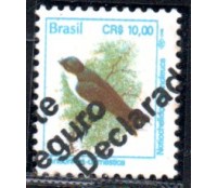 R700 Pássaros Urbanos  Cruzeiro Real CR$10,00  Andorinha Doméstica 28.131 Porte de Seguro Declarado