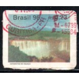 R723 Turismo no Brasil 1996 RS0,23  Cataratas do Iguaçu 28.133 Carimbo Curitiba - PB