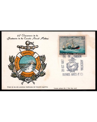 Argentina 1967 Folhinha Escola Naval Militar 28.767