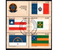 1981 c1231/1235 Bandeiras do Estados do Brasil - I CPD-BA 29.939