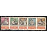 Itália Tira com 5 selos interligados XXIX Campanha Antituberculose - mint 30.319