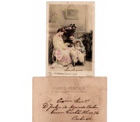 Postal antigo Casal com filha , Rio de Janeiro 12.11.904 endereçado para a Bahia 30.356