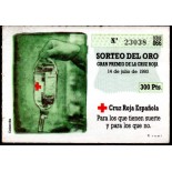 ESPANHA - Bilhete de Loteria da Cruz Vermelha - Sorteio de Ouro 14.07.1993 30.361