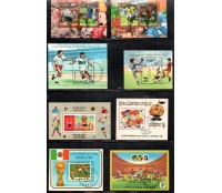 8 Blocos Carimbados de Vários Países - Futebol 30.395