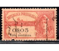 0011 Contribuição Industrial 3 centavos de escudos - carimbado 31.063
