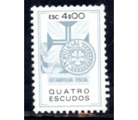 0013 Estampilha Fiscal - Quatro Escudos - mint 31.065