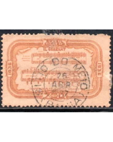 C109 Centenário do Nascimento de Carlos Gomes,31.189 Lindo carimbo do Sítio do Meio, 25 Abr 37, distrito pertencente ao Município de Entre Rios  - Bahia