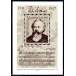 1983 Bloco 67 150 Anos do Nascimento do compositor Johannes Brahms 31.213 Mint