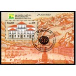1989 Bloco 81 Bloco Brasiliana 89 Dia do Selo Exposição Filatélica Interamericana Espanha e Portugal CBC RJ 31.259