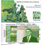 Folder Souvenir com a cédula do Presidente Jair Messias Bolsonaro 31.291