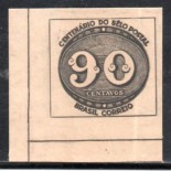 C182 CENTENÁRIO DO SELO BRASILEIRO 1943 NOVO 31.766 VARIEDADE" PLIÊ " espécie de dobra no ato da emissão
